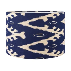 Lars 40cm Blue Ikat Drum Shade