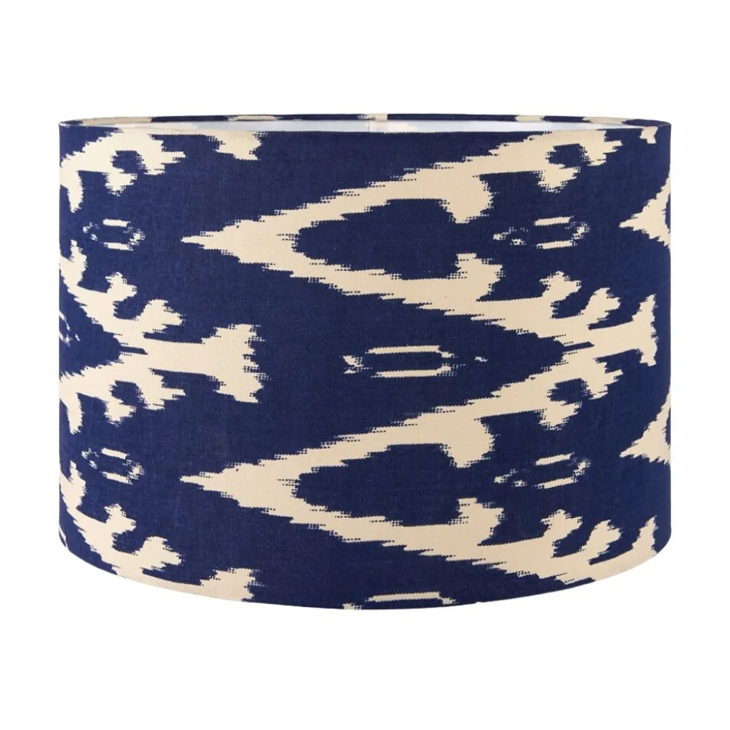Lars 40cm Blue Ikat Drum Shade