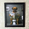 Lavatory Boxer II Wall Art with Black Frame