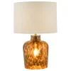 Leandra Dual Light Tortoiseshell Glass Table Lamp