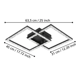 Lejias Black LED Flush Ceiling Light