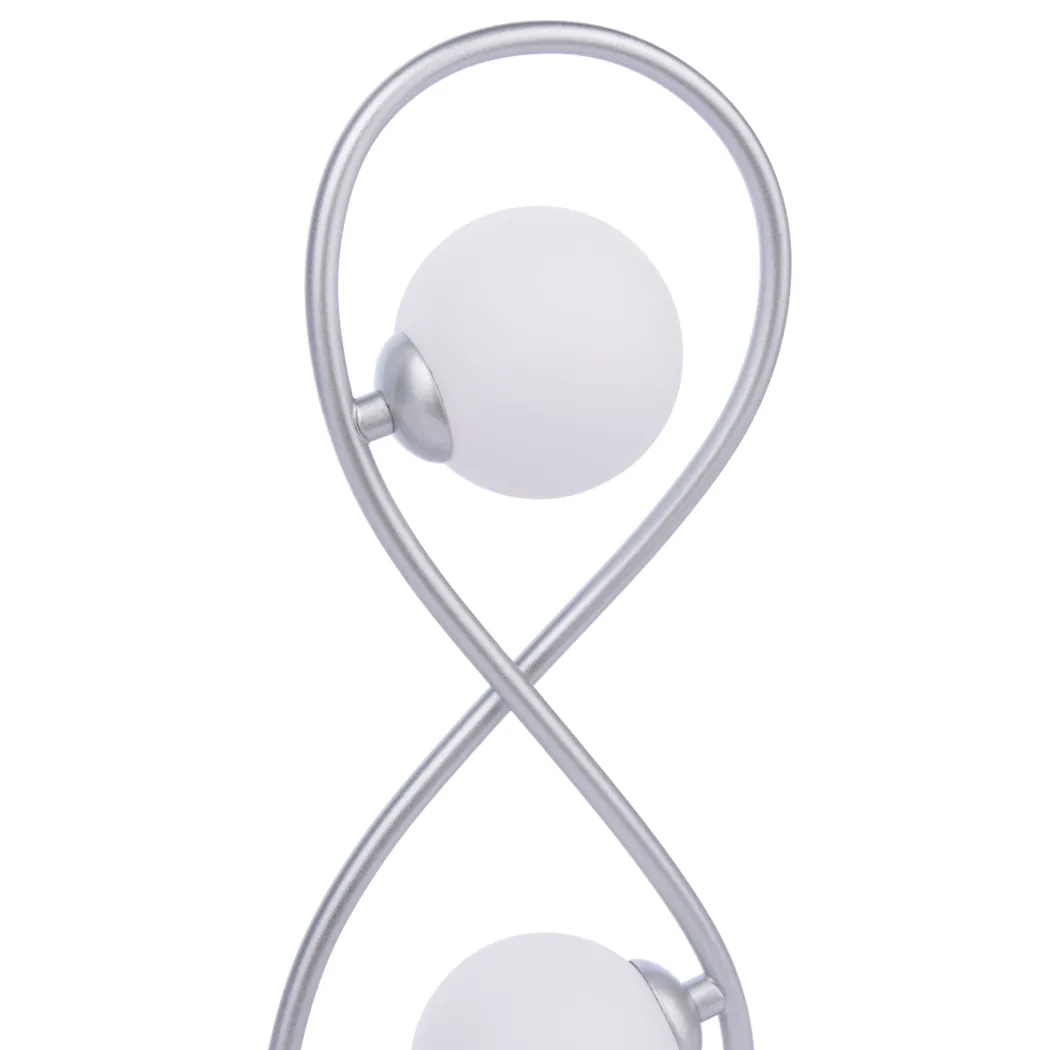 Lena 2 Light Matte Silver Table Lamp