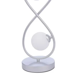 Lena 2 Light Matte Silver Table Lamp