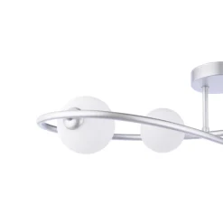 Lena 4 Light Matte Silver Semi Flush Ceiling Light