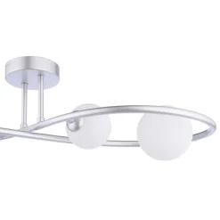 Lena 4 Light Matte Silver Semi Flush Ceiling Light