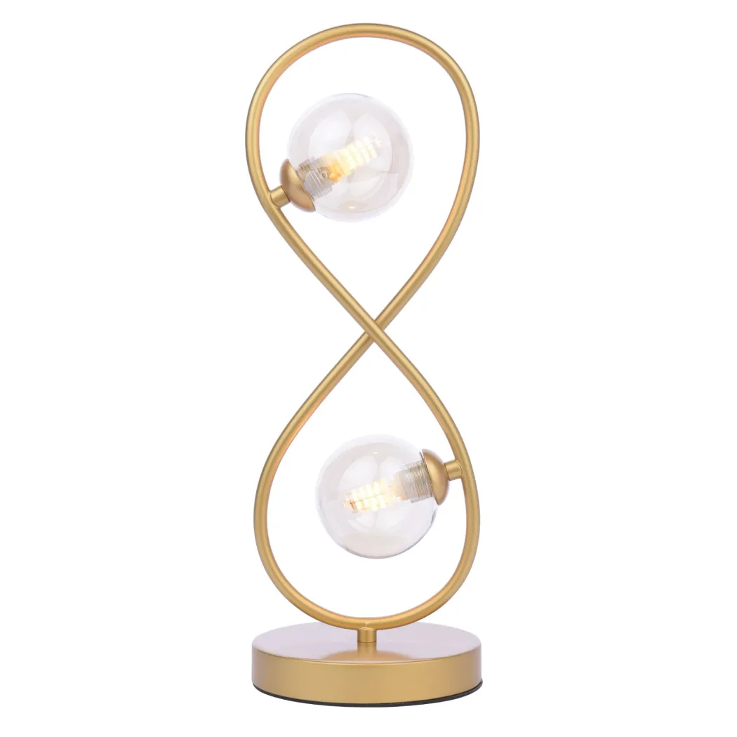 Lena 2 Light Satin Brass Table Lamp