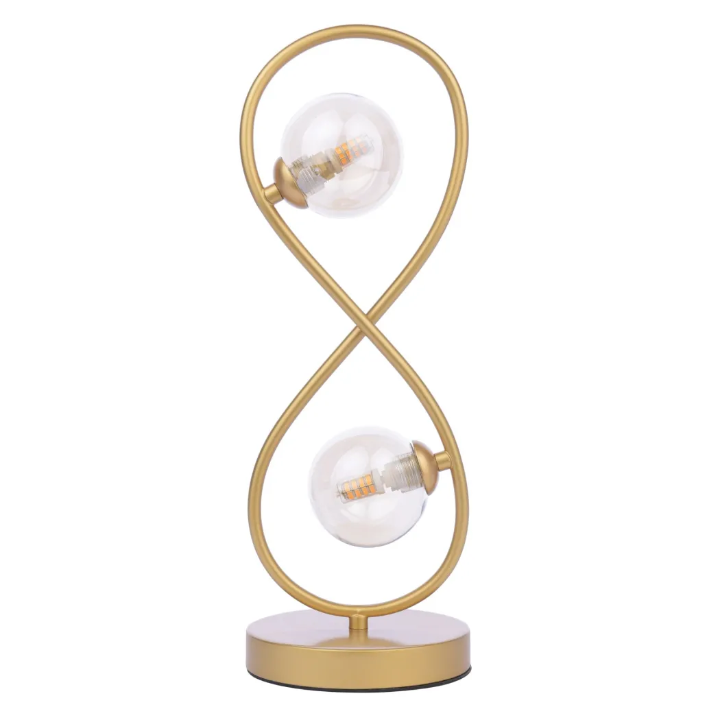 Lena 2 Light Satin Brass Table Lamp