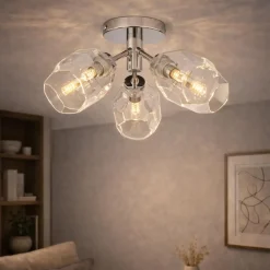 Leonie 5-Light Polished Chrome Semi-Flush Ceiling Light
