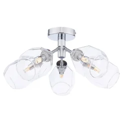 Leonie 5-Light Polished Chrome Semi-Flush Ceiling Light