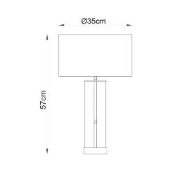 Lessina Gold and Glass Touch Table Lamp