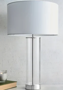 Lessina Nickel and Glass Touch Table Lamp