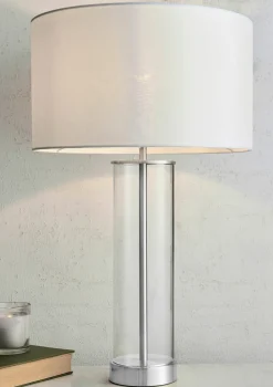 Lessina Nickel and Glass Touch Table Lamp