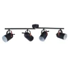 Letto Black and Copper 4 Light Ceiling Spotlight Bar