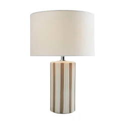 Lewis Taupe & Off White Ceramic Table Lamp