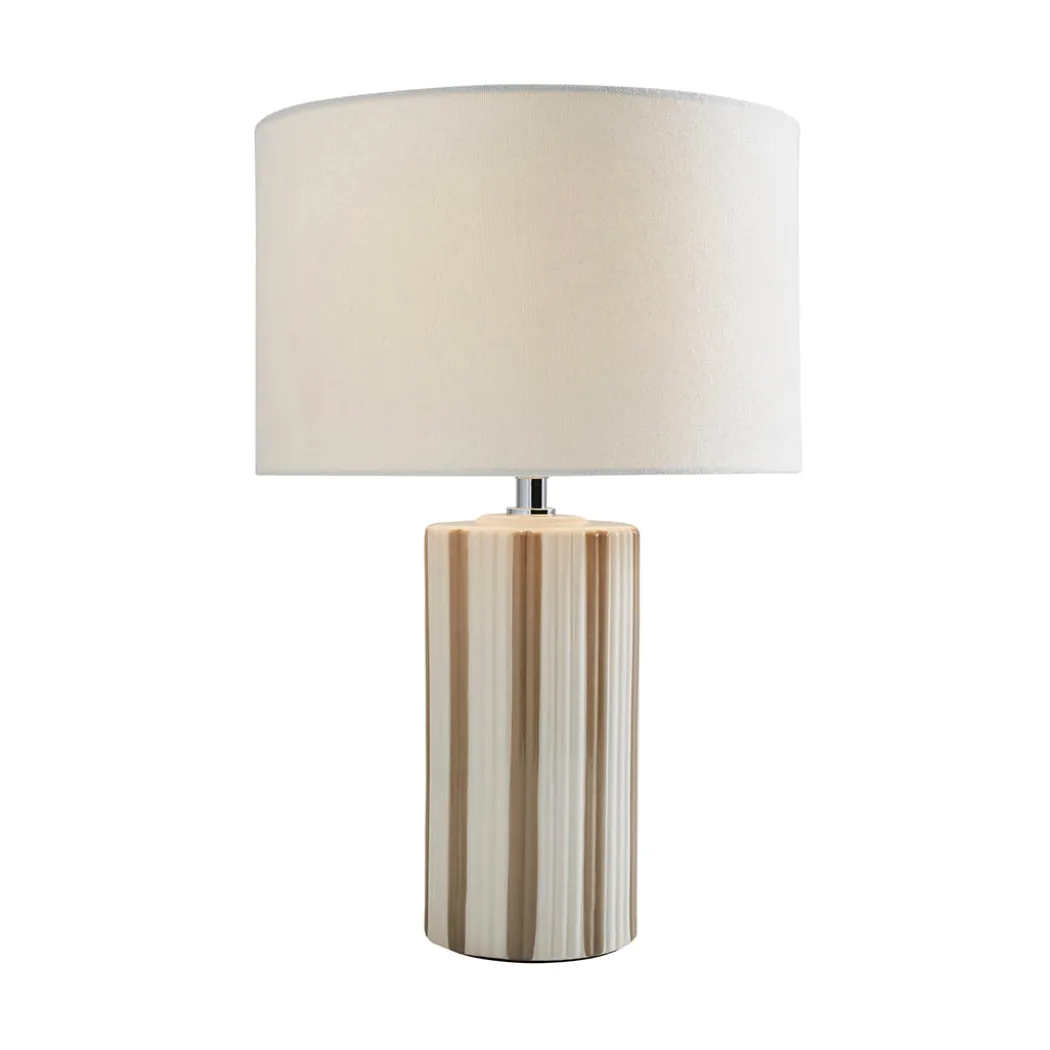 Lewis Taupe & Off White Ceramic Table Lamp