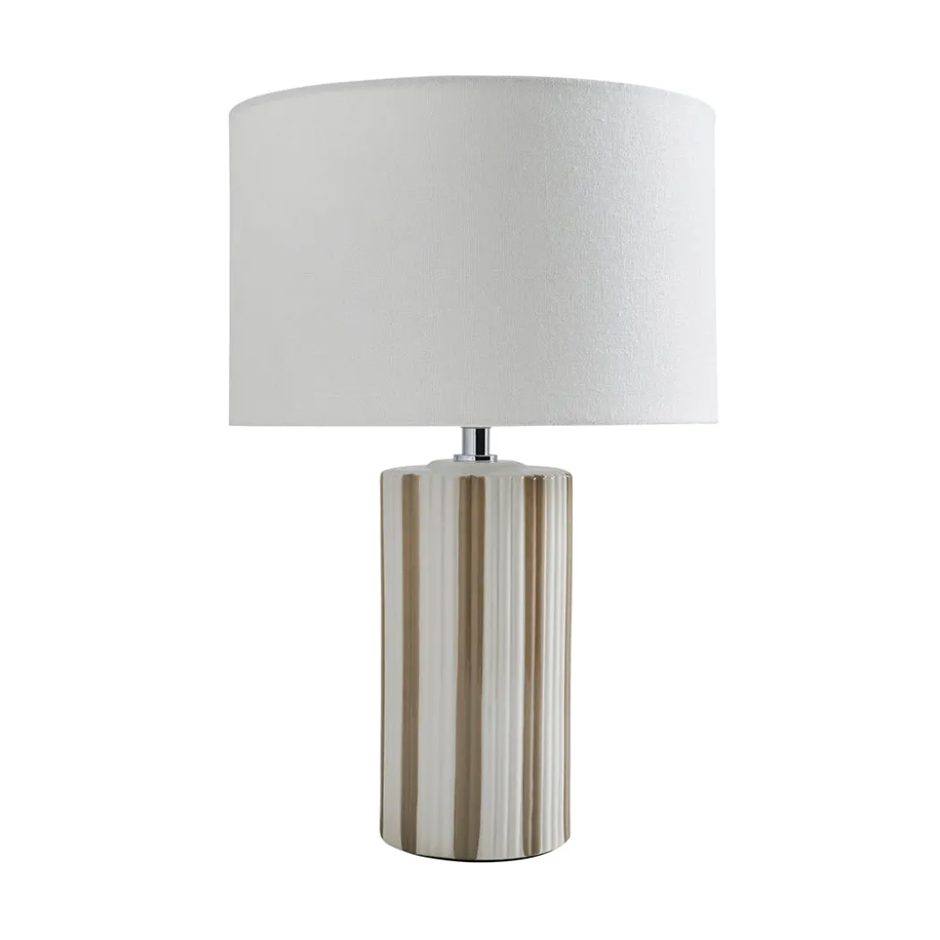 Lewis Taupe & Off White Ceramic Table Lamp