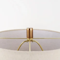 Lia Antique Brass & Smoked Glass Table Lamp