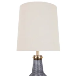 Lia Antique Brass & Smoked Glass Table Lamp
