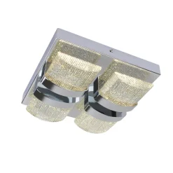 Liana Polished Chrome Square LED Flush Ceiling Light