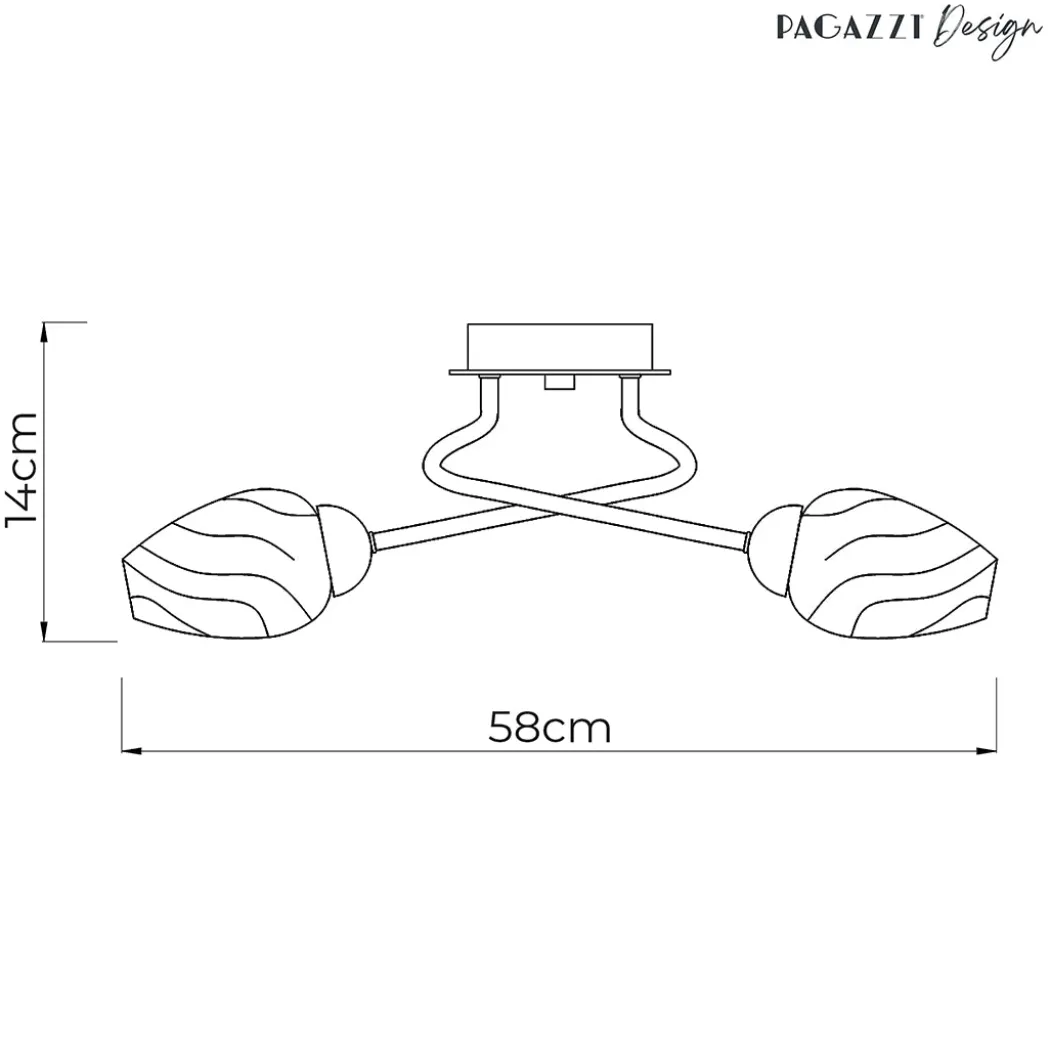 Lina 5-Light Chrome Flush Ceiling Light