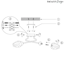 Lina 5-Light Chrome Flush Ceiling Light