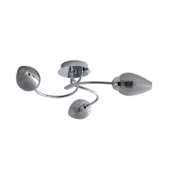 Lina 3-Light Chrome Flush Ceiling Light