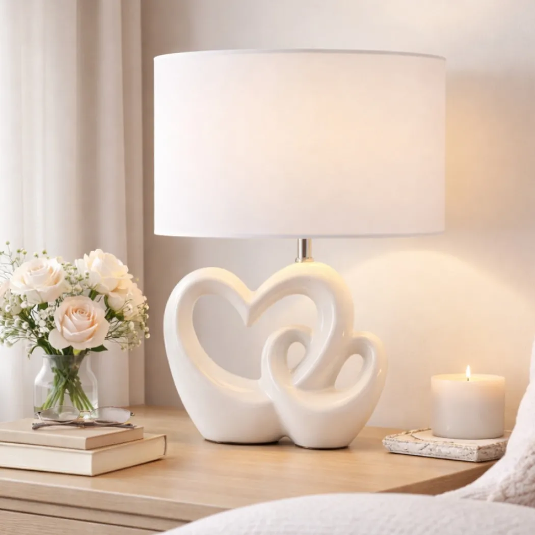 Link White Ceramic Table Lamp
