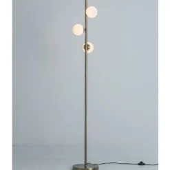 Lior 3-Light Antique Brass Floor Lamp