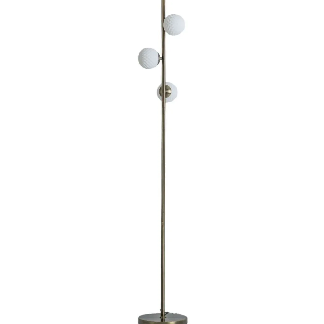 Lior 3-Light Antique Brass Floor Lamp