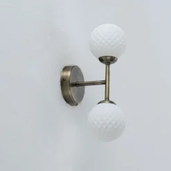 Lior 2-Light Antique Brass Wall Light
