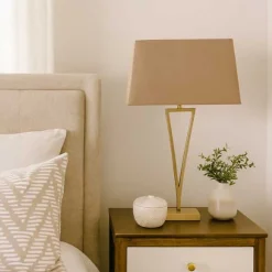 Lizzie Antique Brass & Champagne Touch Table Lamp