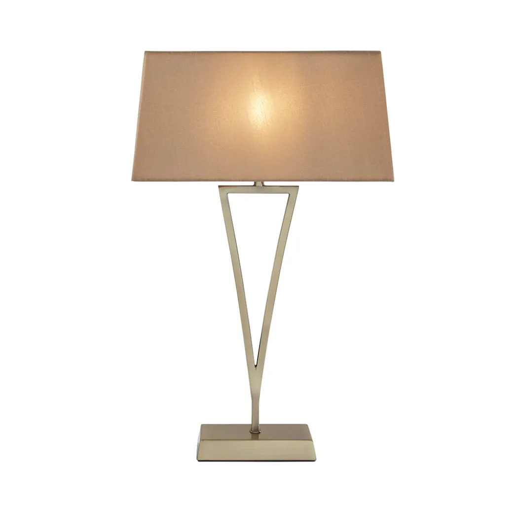 Lizzie Antique Brass & Champagne Touch Table Lamp