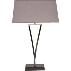 Lizzie Chrome & Mocha Touch Table Lamp