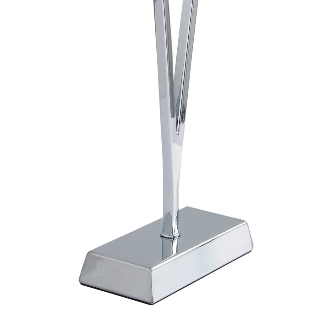 Lizzie Chrome & Navy Touch Table Lamp