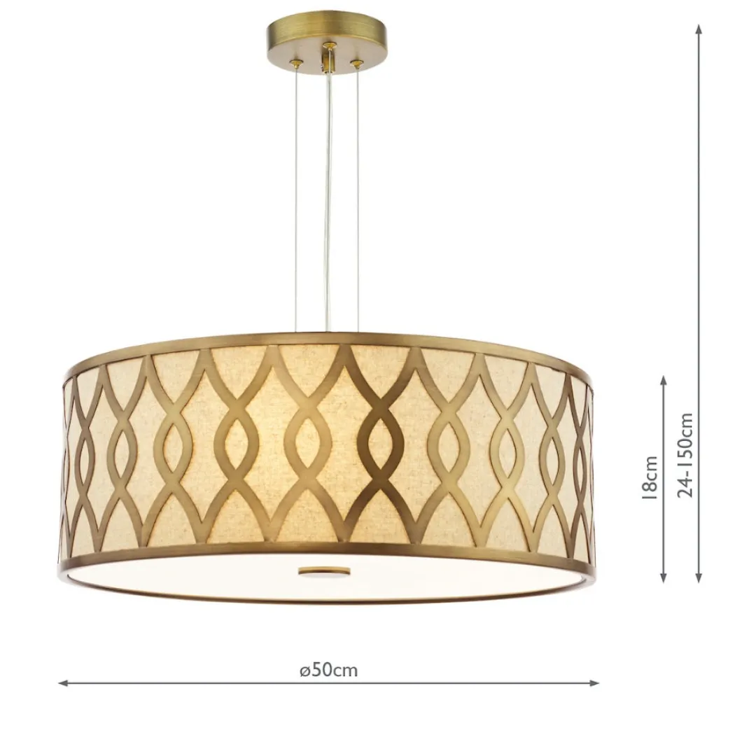 Locryn 4-Light Brushed Bronze Pendant
