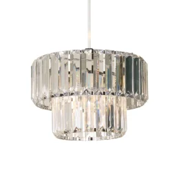Lombard 2 Tier Clear Chrome Ceiling Pendant Shade