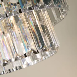 Lombard 2 Tier Clear Chrome Ceiling Pendant Shade
