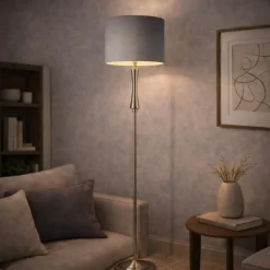 Lomond Floor Lamp Satin Nickel