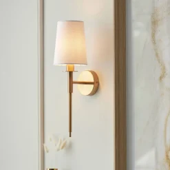 Long Line Vintage Brass Wall Light