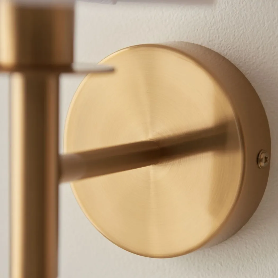Long Line Vintage Brass Wall Light