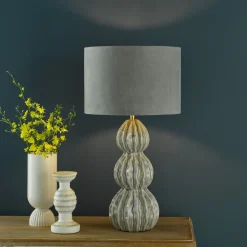 Lorelai Grey Ceramic Table Lamp