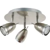 Lottie 3 Light Satin Nickel Ceiling Spotlight Plate