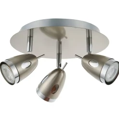 Lottie 3 Light Satin Nickel Ceiling Spotlight Plate