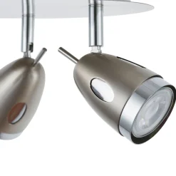 Lottie 3 Light Satin Nickel Ceiling Spotlight Plate