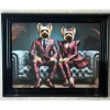 Lounge Terriers Wall Art with Black Frame