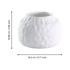 Lovran White Ceramic Vase Large