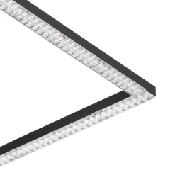 Lucia Black LED Flush Ceiling Light