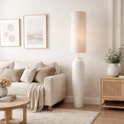 Lucinda White Concrete Floor Lamp