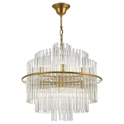 Lukas Antique Gold & Crystal Ceiling Pendant