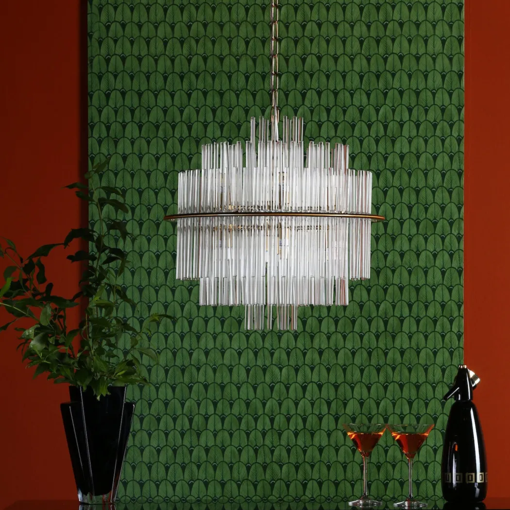 Lukas Antique Gold & Crystal Ceiling Pendant